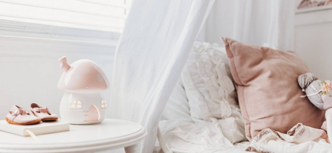 girls' room featuring little belle night light